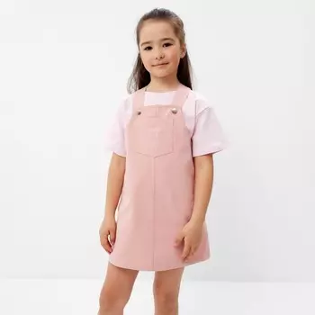 Сарафан джинсовый KAFTAN, размер 30 (98-104 см), розовый