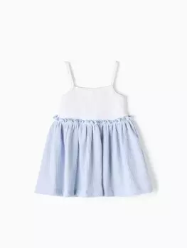 Сарафан Крошка Я Муслин, рост 68-74, голубой