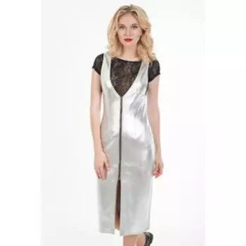 Сарафан женский, размер 46, цвет серебряный