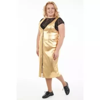 Сарафан женский, размер 54, цвет золотой