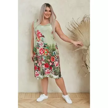 Сарафан женский, размер 64, цвет светло-зелёный