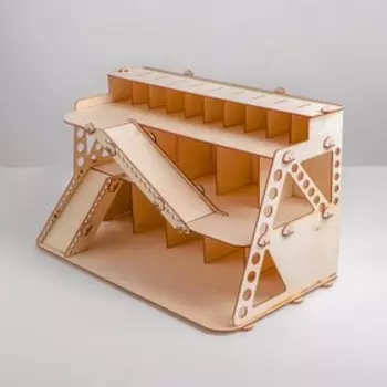 Парковка для машин, многоуровневая, из дерева