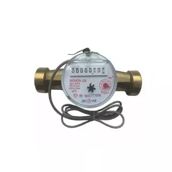 Счетчик воды универсальный "ЭКОМЕРА" Э-25ОУИ-160-СК, DN 25 мм, 90С, импульсный