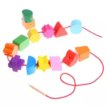 Счётный материал «Бусы. Геометрия», 15 деталей