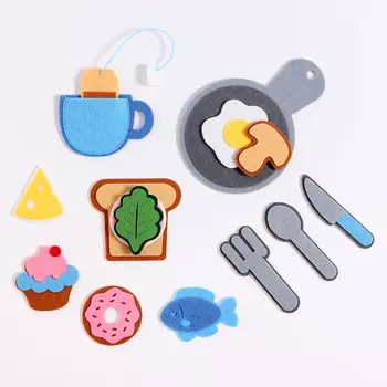 Счетный материал из фетра «Любимый завтрак»