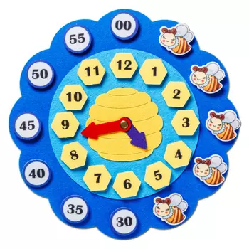 Счётный материал из фетра «Пчёлкины часики»