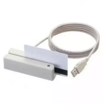 Считыватель магнитных карт MSR213U-33, 1 2 3 дорожки, USB-HID белый