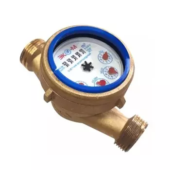 Счётчик холодной воды "ЭКОМЕРА" В/К Э-20М-130-БГ, без глицерина, DN 20 мм, 40С, L=130мм, КМЧ