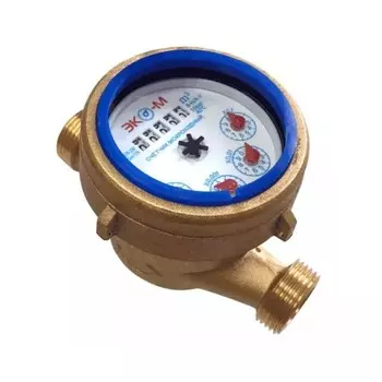 Счётчик холодной воды "ЭКОМЕРА" В/К Э-15М-110-БГ, без глицерина, DN 15 мм, 40С, L=110мм, КМЧ