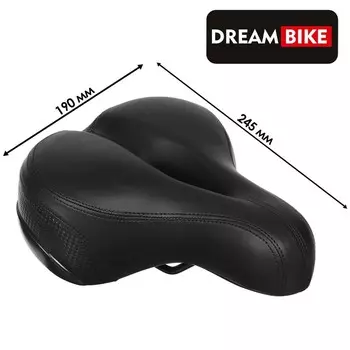 Седло Dream Bike, комфорт, цвет чёрный