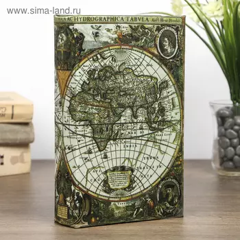 Шкатулка книга-сейф «Карта первооткрывателей», дерево, 21135 см