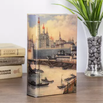 Сейф-книга дерево кожа "Русь" 21х13х5 см