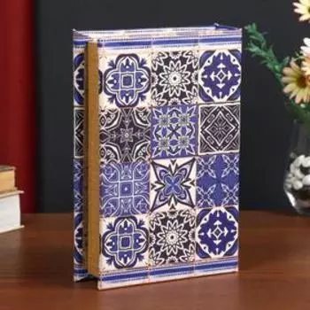 Сейф-книга дерево кожзам "Восточный узор" зеркало 24х16х5 см