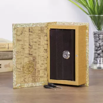 Сейф-книга дерево шёлк "Ключик" 17х11х5 см