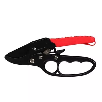 Секатор контактный, 7" (18 см), с храповым механизмом, пластиковые ручки, Greengo