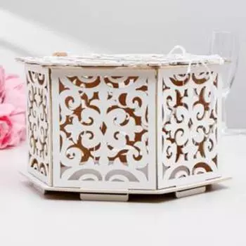 Семейный банк "Восточный", белый-белый, 25х29х17 см