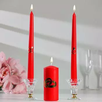 Семейный очаг "Кольца", красно-золотой