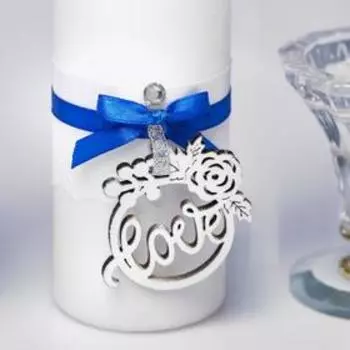 Семейный очаг "Романтика", 5х11,5 см, 2,5х19 см, синий-серебро