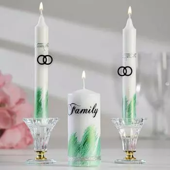 Семейный очаг "Семья", бело-зеленый