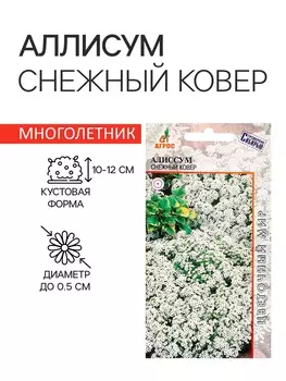 Семена цветов Алиссум «Снежный ковёр» 0.1 г