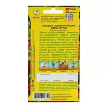 Семена цветов Гвоздика "Гренадин", турецкая, 0,05 г