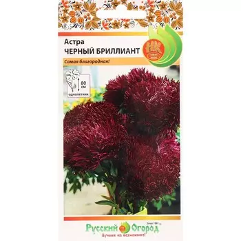 Семена Цветов Астра "Черный бриллиант", 50 шт