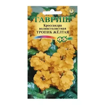 Семена цветов Кроссандра "Тропик желтая", ц/п, 3 шт.