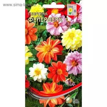 Семена цветов Георгина "Фейерверк" Дом семян, О, 12 шт