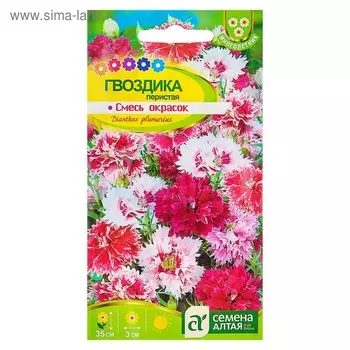 Семена цветов Гвоздика "Перистая", ц/п, 0,1 г