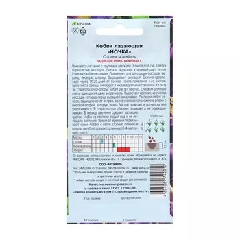 Семена Цветов Кобея лазающая "Ночка", 5 шт