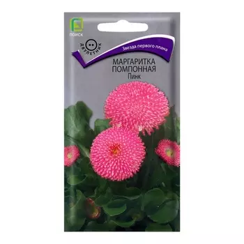 Семена цветов Маргаритка помпонная "Пинк ", 0,05гр.