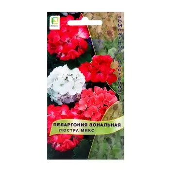 Семена цветов Пеларгония зональная Люстра микс, 5шт
