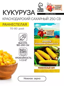 Семена Кукуруза "Краснодарский сахарный 250 CВ", 3 г