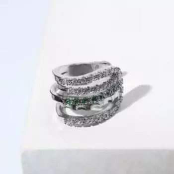 Серьга "Каффа" богатство, цвет серебро