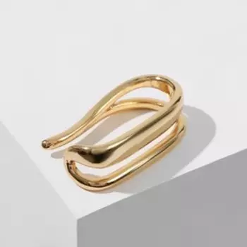 Серьга "Кафф" диагональ, цвет золото