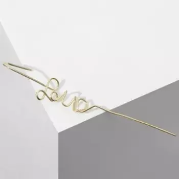 Серьга «Кафф» любовь, цвет золото