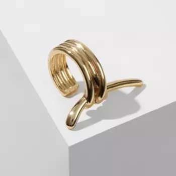 Серьга "Кафф" проволока, цвет золото