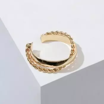 Серьга "Каффа" веточка, цвет золото