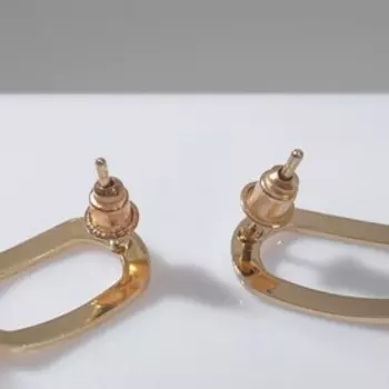 Серьги ассорти "Азелия" прямоугольник, цветные в золоте