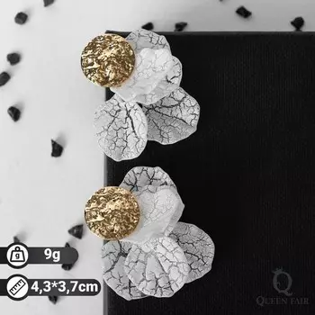 Серьги ассорти «Ветер» бабочка, малые, цвет белый в золоте