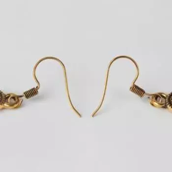 Серьги «Бирюзовый мир» коса, цвет голубой в чернёном золоте