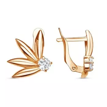 Серьги «Цветок», позолота