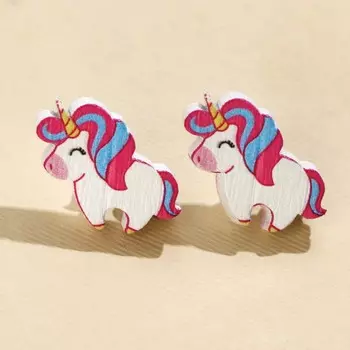 Серьги детские «Единорог», гвоздики