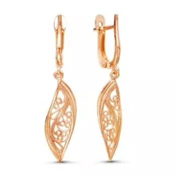 Серьги "Ферч", позолота