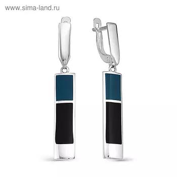 Серьги GEOMETRY «Прямоугольник», родирование