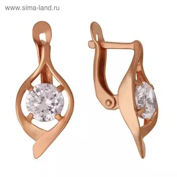 Серьги "Глейт", позолота