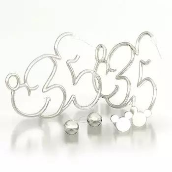 Серьги, набор украшений «Минни Маус», серебряный