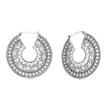 Серьги «Этника», посеребрение с оксидированием