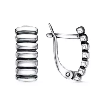 Серьги "Клавиши", посеребрение с оксидированием