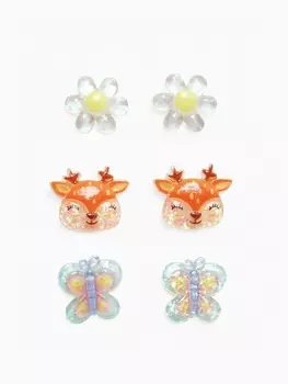 Серьги-клипсы детские на магните Выбражулька «Ассорти», 3 пары